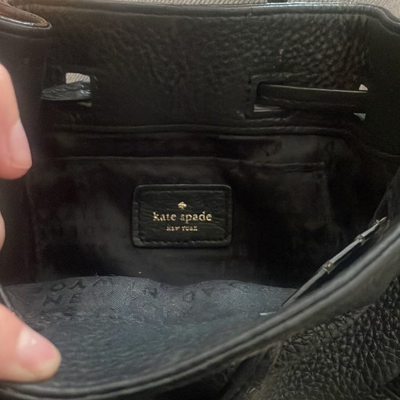 Kate spade black bucket purse with tassels - Picture 3 of 4